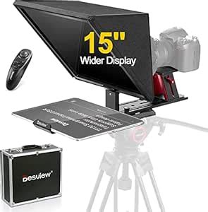 Desview TP150 Teleprompter 15 inch, All Metal Liftable Teleprompters ...