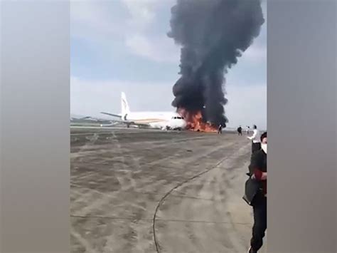 Tibet Airlines' plane in China veers off runway, catches fire; 25 injured