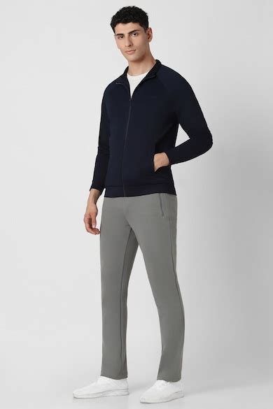 Buy Men Navy Textured Casual Jacket Online - 39707377 | Van Heusen