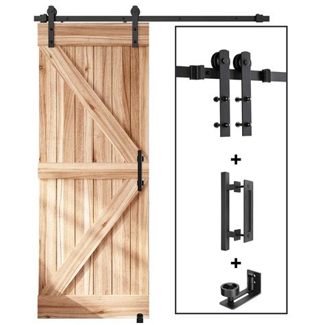Buy EaseLife5.5 FT Sliding Barn Door Track and Handle Hardware Kit ...