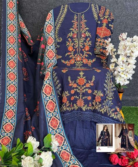 AASHA DESIGNER DESIGN NO - 1151 RAYON HEAVY SELF EMBROIDERED WORK GPO ...