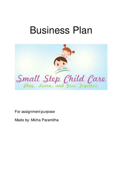 Child Care Business Plan Template 的图像结果
