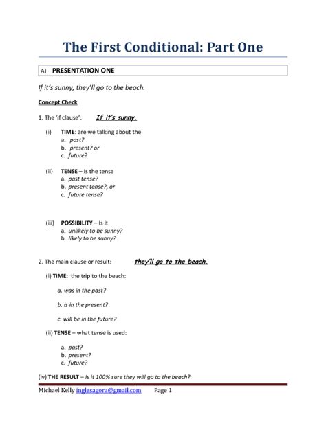 Image result for First Conditional Questions