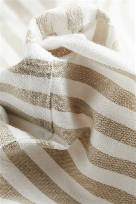 Cotton-blend apron - Beige/Striped - Home All | H&M IN