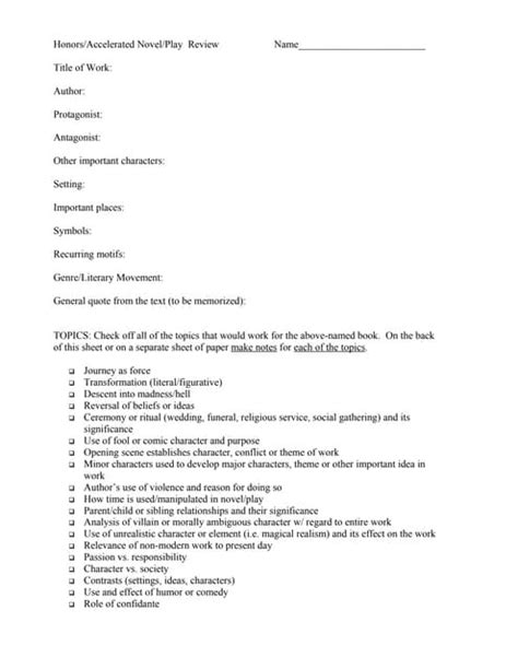 Image result for Note Review Sheet