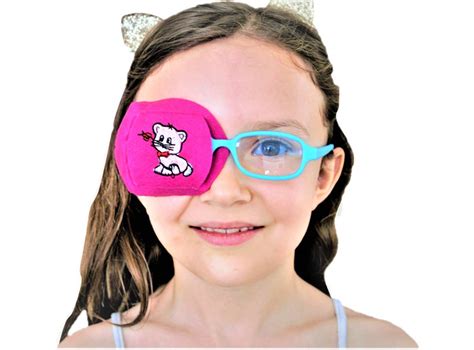 Buy Eye Patch for Kids to Treat Amblyopia/Lazy Eye-'Pink Kitty w ...