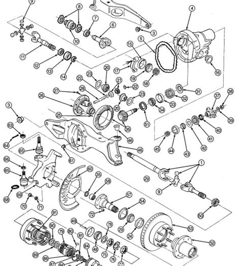 Image result for Exploded View Dana 60 Front Axle