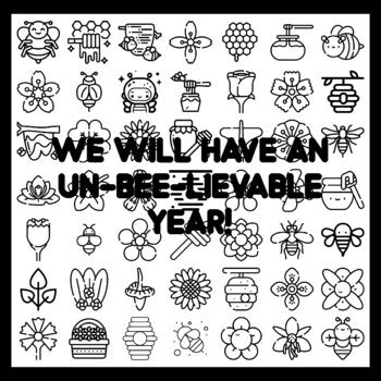 WE WILL HAVE AN UN-BEE-LIEVABLE YEAR! Bee Bulletin Board Activity 3x3 ...