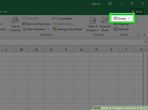 Image result for Open Close Columns Excel
