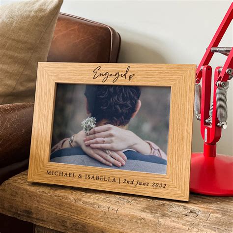 Personalised Couple Engagement Picture Frame Photo Gift By Secret Creation