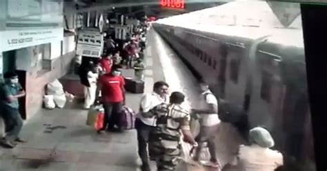RPF Saves Life Of Man Who Slipped While Deboarding