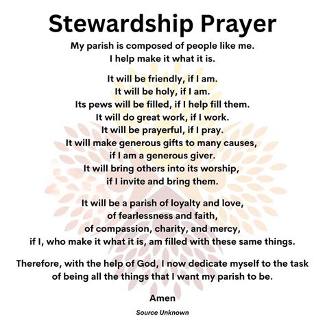 Our Calling to Good Stewardship - All Saints Catholic Parish Evansville
