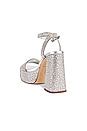 Larroude Dolly Crystal Platform in Gray & Crystal | REVOLVE