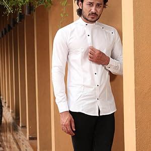BLUE DOVE Men's Cotton Casual Shirt Full Sleeves (White, S) : Amazon.in ...