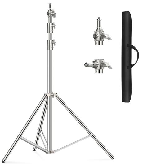 Sdfghj 9.2FT/280cm Stainless Steel Light Stand, Spring Cushioned Heavy ...