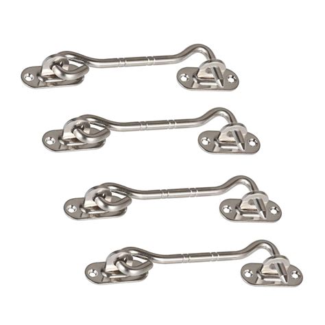FANGULU 4-inch Stainless Steel Wind Hooks, 15 Sets with Eye Locks and ...