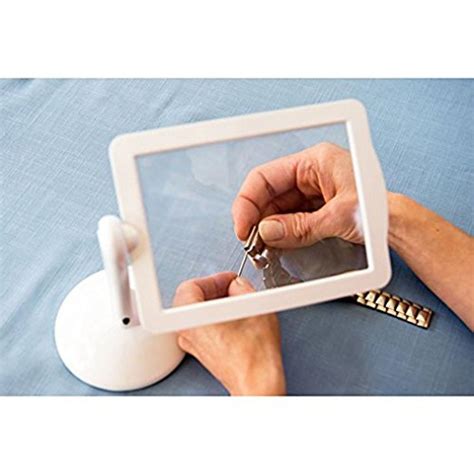 Buy 360-Degree Rotation LED Screen Magnifier With Light In White ...