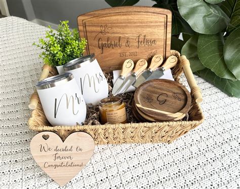 Personalized Wedding Gift Basket for Newlywed Custom Basket for Bridal ...
