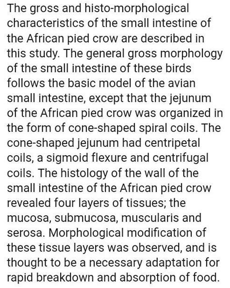 (1) Describe morphology of small intestine ? - Brainly.in