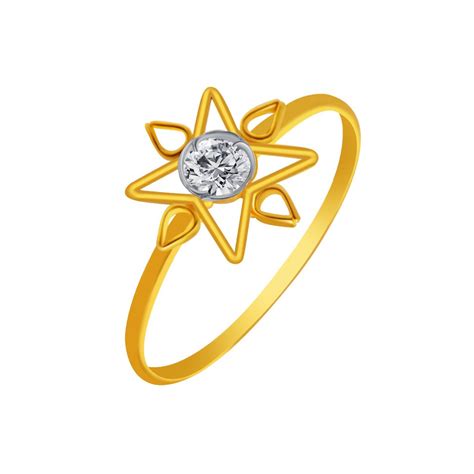 P.C. Chandra Jewellers 14KT Yellow Gold Ring for Women (Size 9 ...