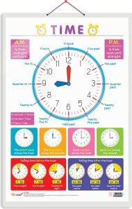 GO WOO TIME Educational chart with Big font and Dust resistant ...