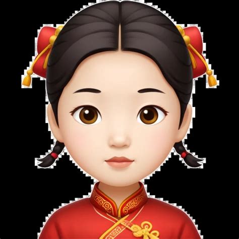 Little Chinese girl Wu Jing emoji | AI Emoji Generator