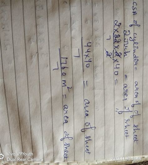 If a right circular cylinder tunnel of a dimeter 2m and length 40 m is ...