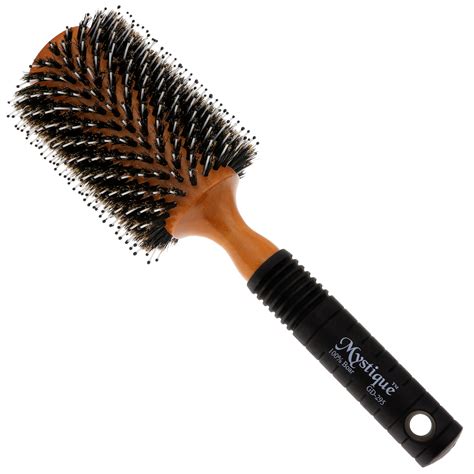 Mystique Medium Porcupine Style Round Hair Brush with Rubber Handle ...