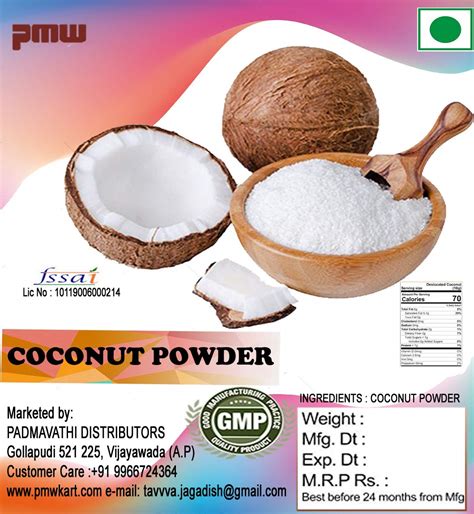 Pmw - Grade A Quality - Coconut Powder - Nariyal Burada - Desiccated ...