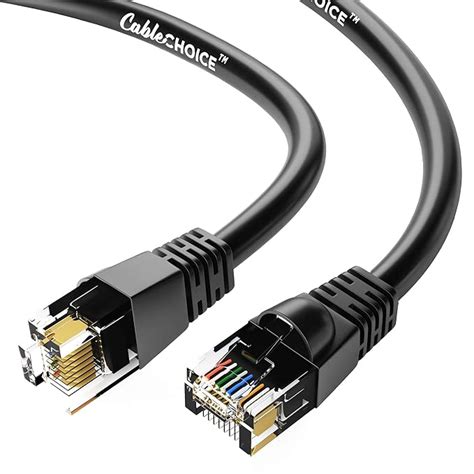 GOWOS Cat6a Ethernet Cable (7 Feet - Black) 24AWG Network Cable with ...