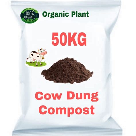 Organic Plant Cow Dung Manure Fertilizer 50 KG | 100% Natural Organic ...