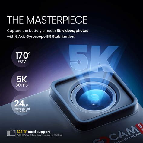 Buy Digitek GoCam 5K 60FPS 24MP Ultra HD Sports Action Camera Online