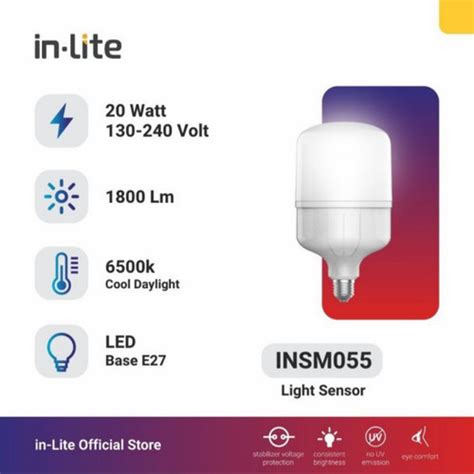 Jual LAMPU LED CAPSULE SENSOR CAHAYA INLITE 20W 20 WATT - INSM055 ...