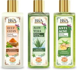 HERBS & AYURVEDA Deep Clean,Aloevera & Anti Acne Herbal Combo pack of 3 ...