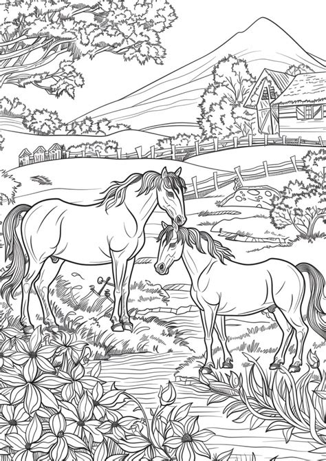 Horses On Farm