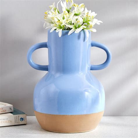 Buy Colour Refresh Ceramic Vase with Handle from Home Centre at just ...