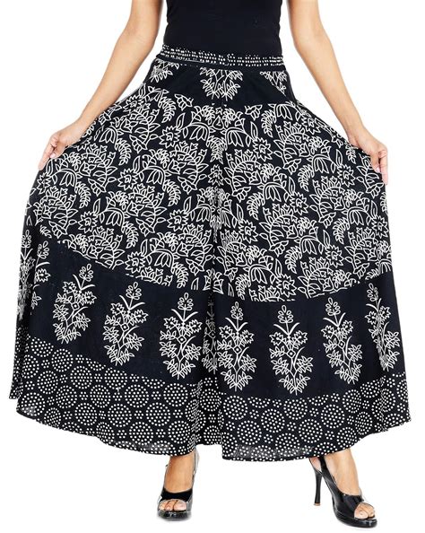 SAMJHI Women's Loose Fit Cotton Mid Rise Palazzo Pants (Ppalazzo3-Black ...