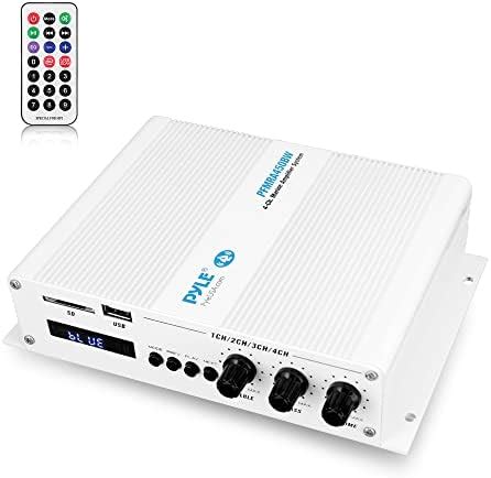 Pyle Home Marine Car Amplifier - 4-Channel Bridgeable Compact 400 Watt ...