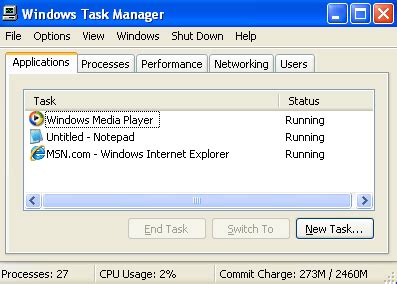 Image result for Windows XP Task Manager