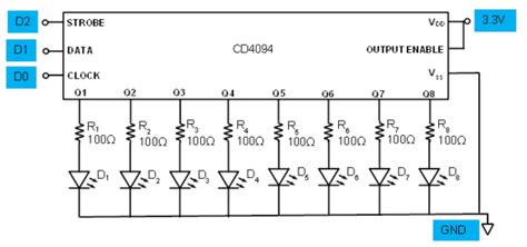 Activity : Using the CD4094 Shift Register for More Digital Inputs ...