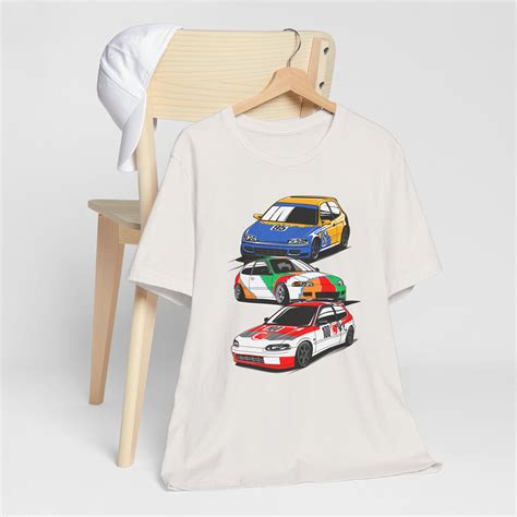 90s Vintage Honda Civic Racing Car Shirts Unisex Jersey Short Sleeve ...