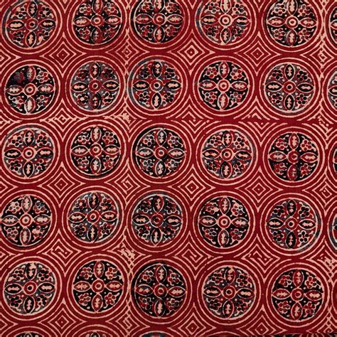 Pure Cotton Ajrak Rust With All Over Chakra Pattern Hand Block Print F ...