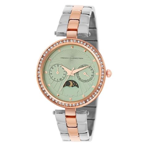 Buy French Connection Multifunction Mint Green Dial Luxury Watch for ...
