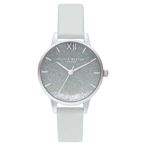 Buy Online Olivia Burton Quartz Analog Blue Dial Leather Strap Watch ...