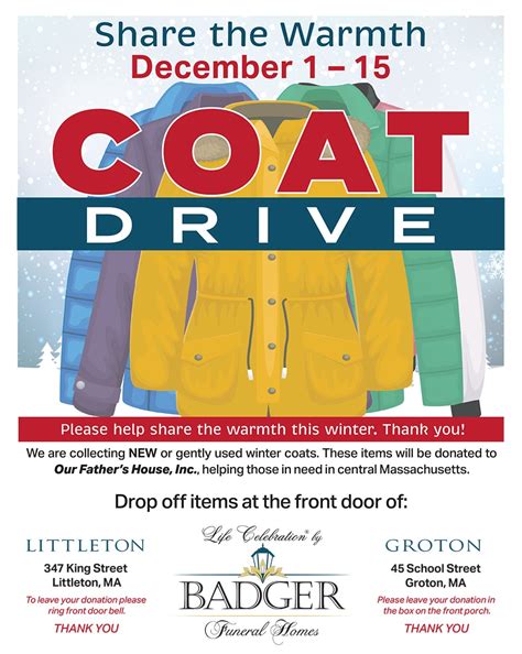 2023 Coat Drive - Badger Funeral Home
