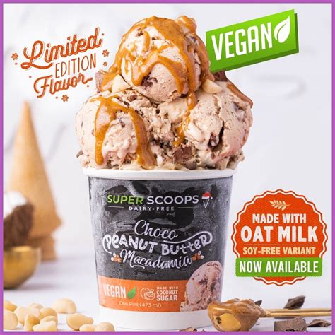 Super Scoops Vegan Ice Cream Choco Peanut Butter Macadamia (Made With Oat Milk!) | Shopee ...