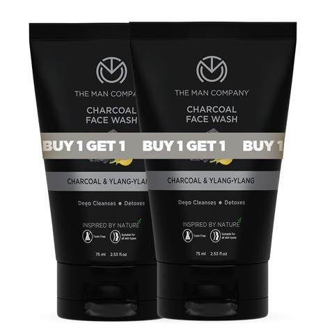 The Man Company Charcoal Face Wash (Buy 1 Get 1 Free) -75ml Each ...