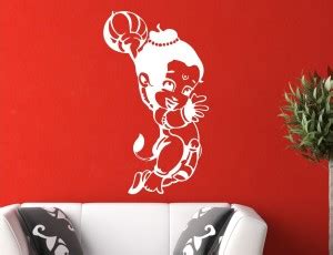 Heaven Decor1 59.95 cm Bal Hanuman White Wall Decal And Sticker Self ...
