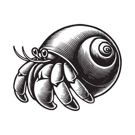 Hermit crab Clip Art Hermit crab silhouette Paguroidea illustration in ...
