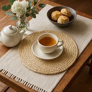 Buy Bengal Handicrafts & Handlooms Round Braided Jute Placemats ...